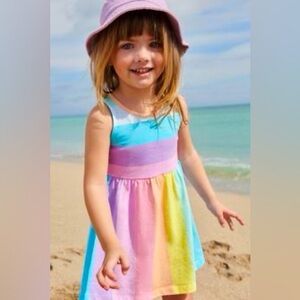 Next UK Baby Girl Rainbow Sleeveless Jersey Dress